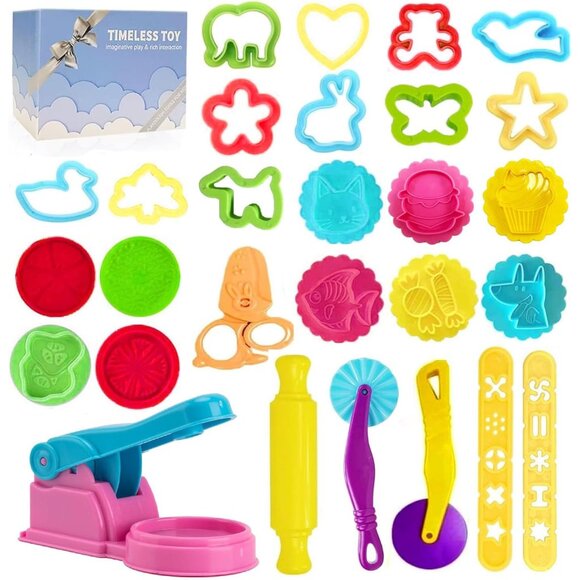 Other - Dough Tools Play for Kids- Toy Accessories Include Stamps Cutter Scissor Roller